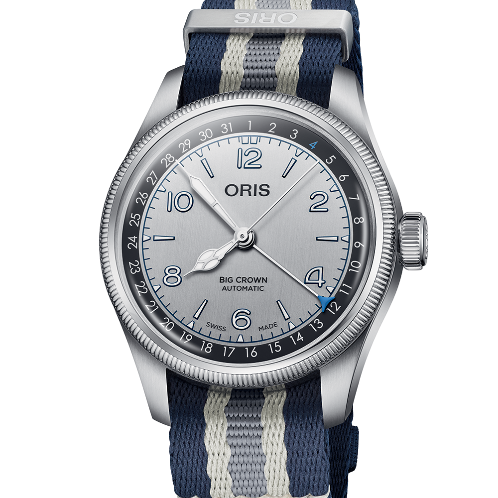 Big Crown Pointer Date Lou Gehrig Limited Edition 40mm - Silver on Leather Strap w/ Additional Fabric Strap