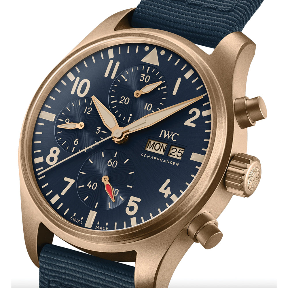 Pilot's Watch Chronograph Bronze Case 41mm - Blue on Textile Strap