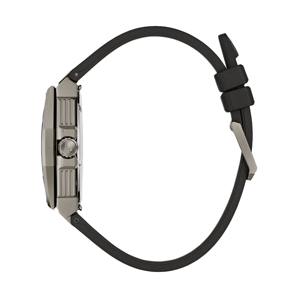 Series X High Precision Quartz Grey Ion Plated 42mm - White on Rubber Strap