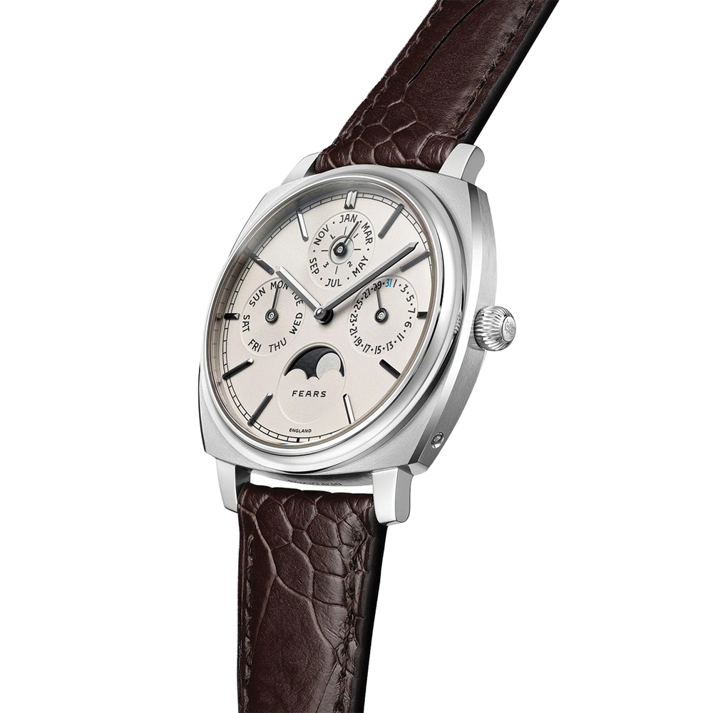 Brunswick Perpetual Calendar Limited Edition 39mm - White on Leather Strap