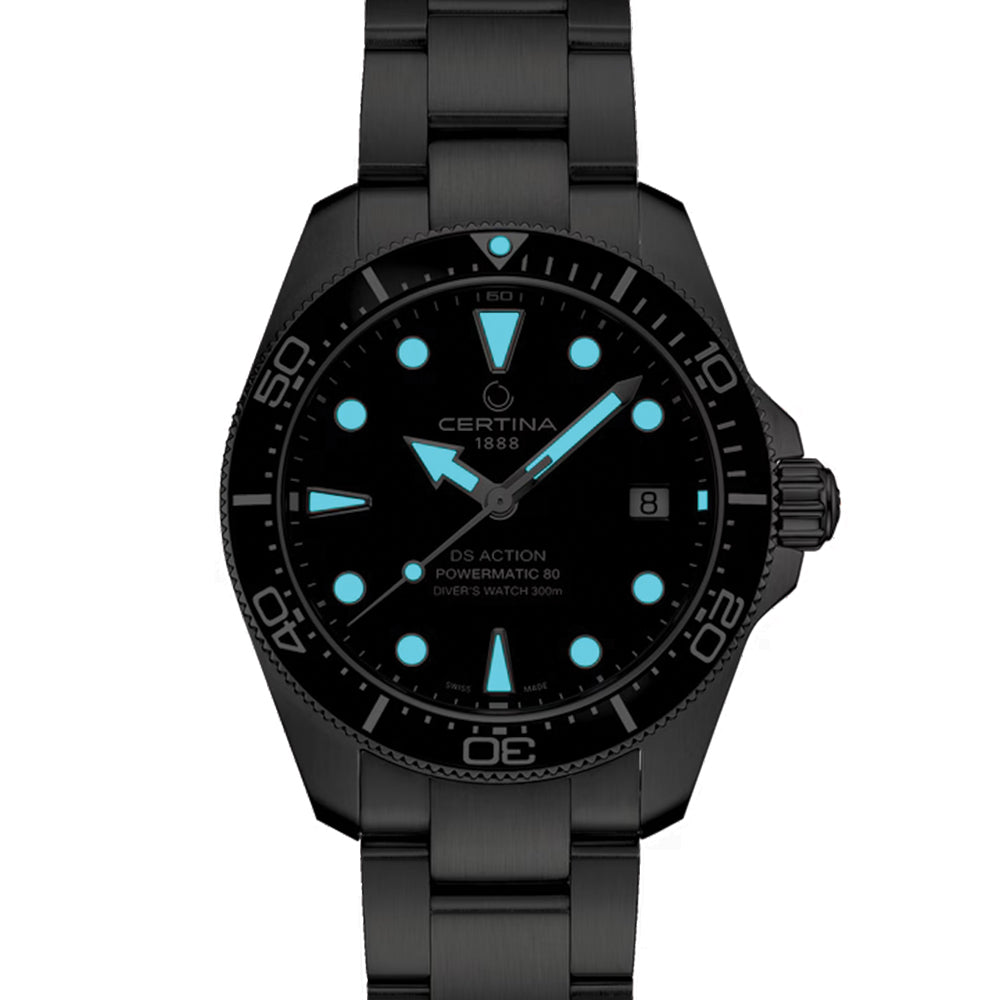 DS Action Diver New DS Concept Extreme Shock Resistance 38mm – Black on Bracelet