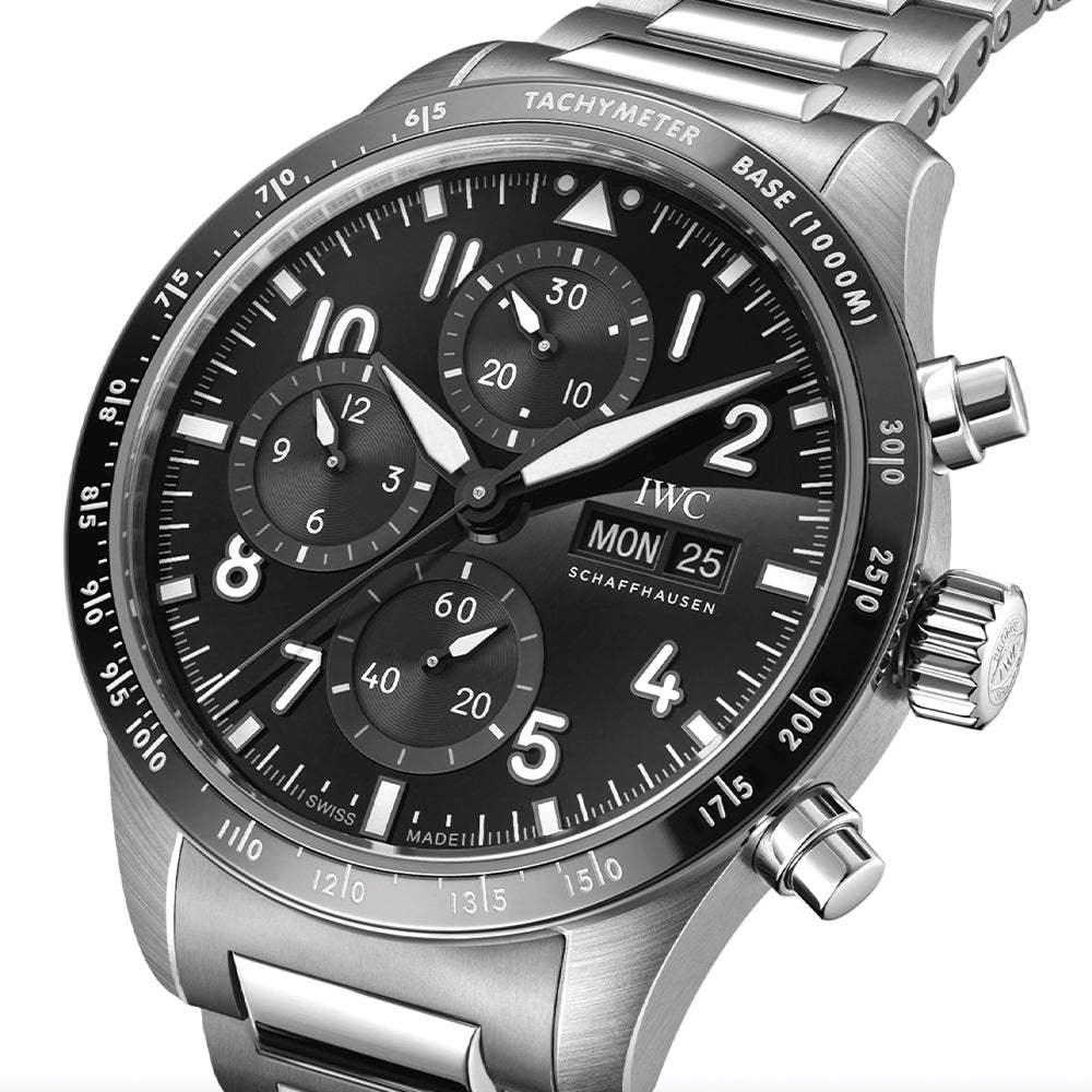 Pilot’s Watch Performance Chronograph AMG Titanium Case 41mm - Black on Bracelet