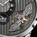 PanoInverse 42mm - Galvanized Black on Leather Strap