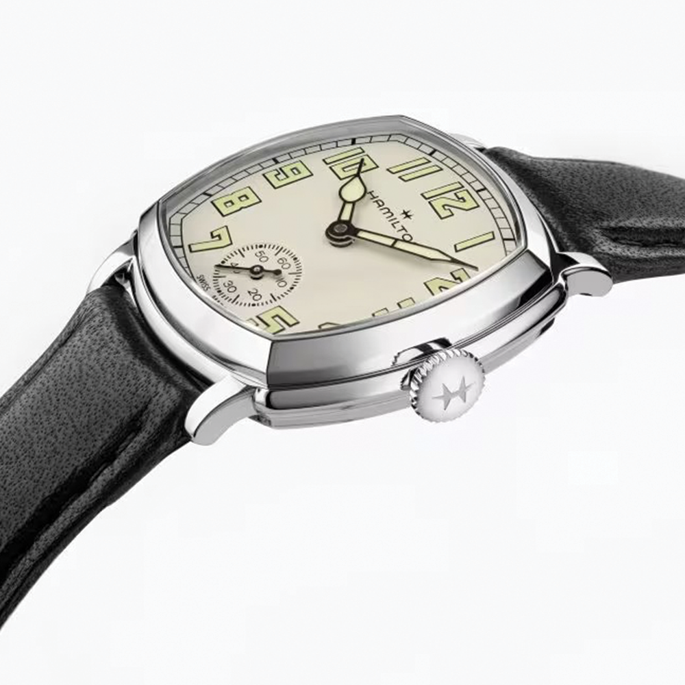 American Classic Cushion Mechanical 30mm - Beige on Leather Strap