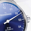 №03 38mm - Sunburst Blue on Leather Strap