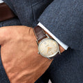 Flagship Heritage 38.5mm - Silver on Leather Strap