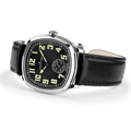 American Classic Cushion Mechanical 34mm - Black on Leather Strap