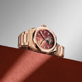 Defy Skyline El Primero Tourbillon Rose Gold 41mm - Red on Bracelet w/ Extra Rubber Strap