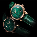 PanoMaticLunar Red Gold 40mm - Green on Strap