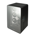 Neo Watch Winder Black with glass front showing rotating watch compartments inside