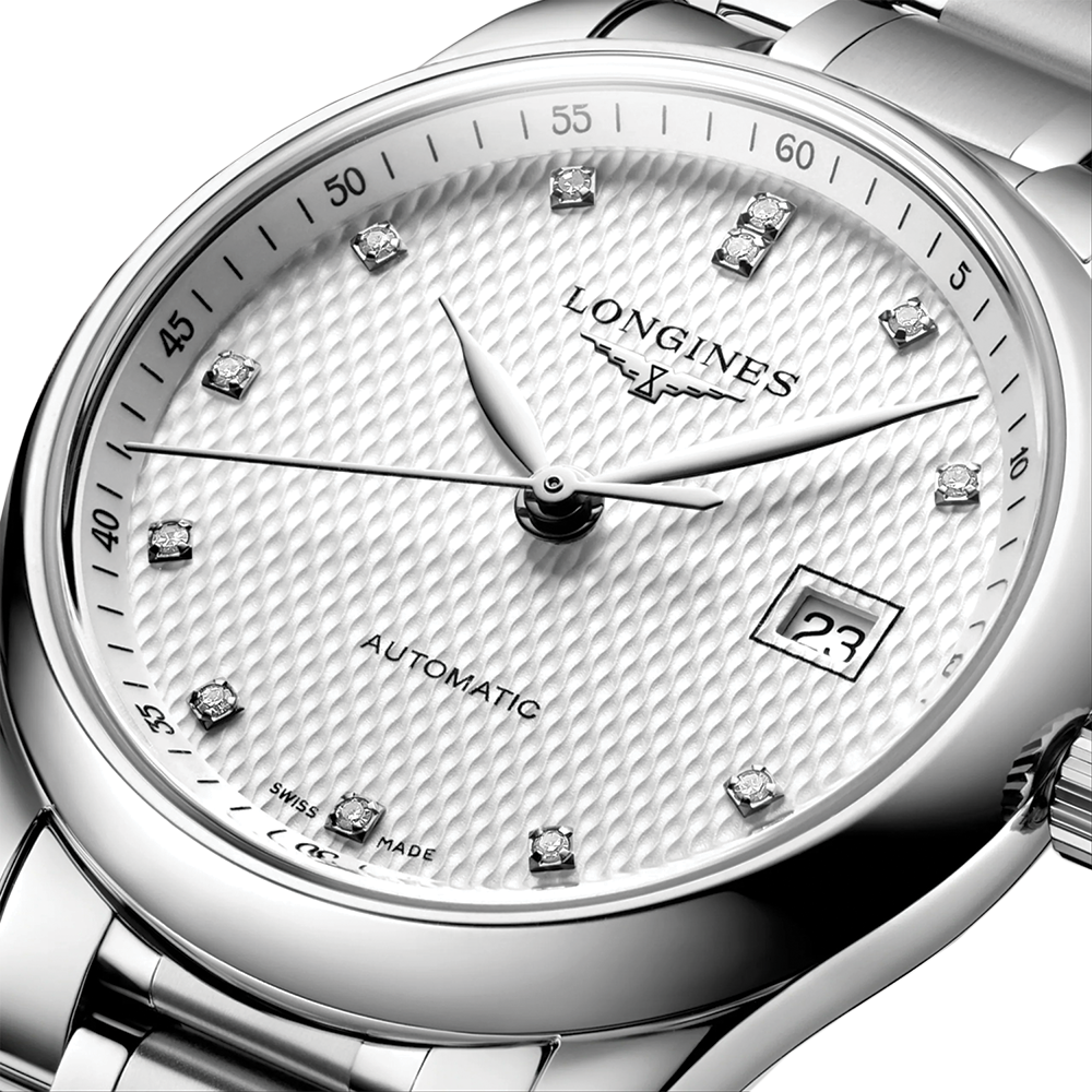 Master 29mm - Silver, Diamond-Set on Bracelet