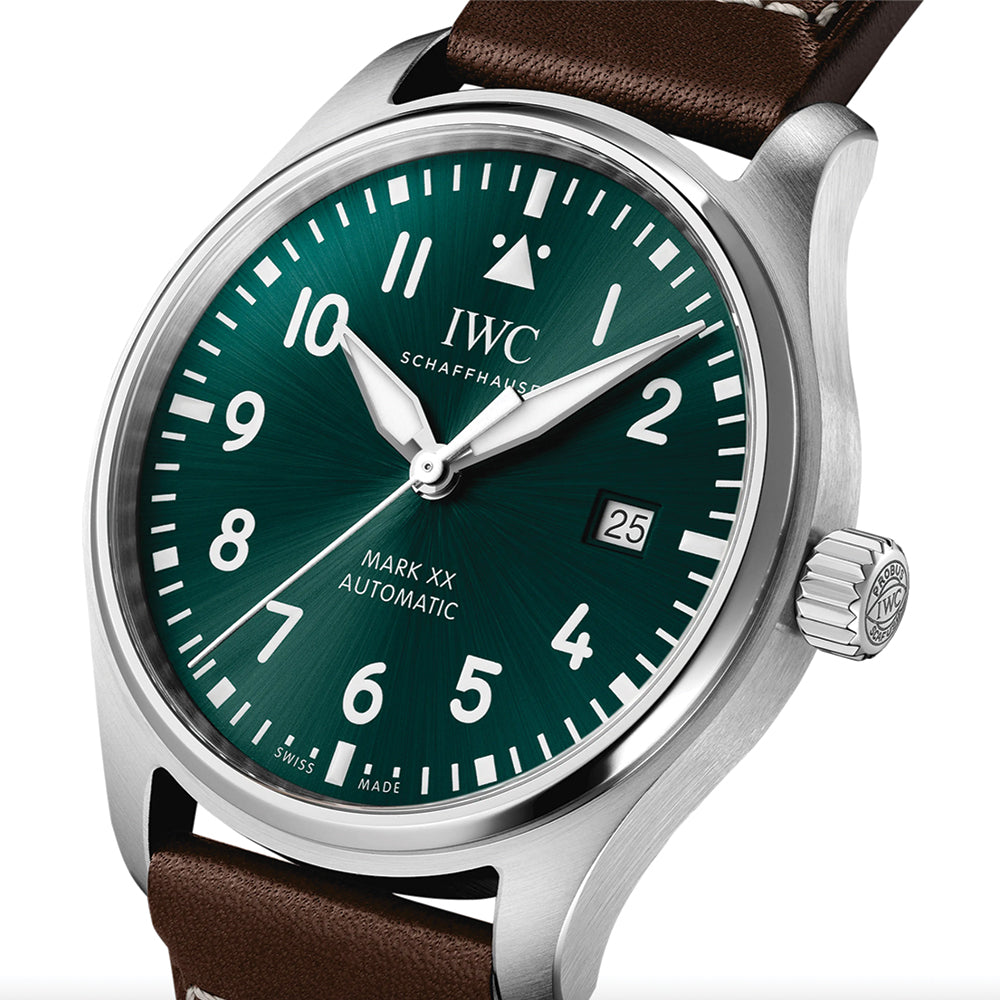 Pilot's Watch Automatic Mark XX 40mm - Green on Leather Strap
