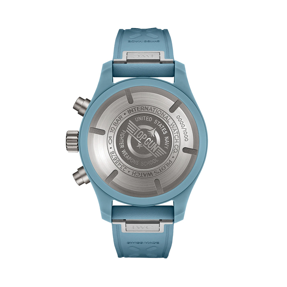 Pilot’s Watch Chronograph TOP GUN Miramar Ceramic Case 41mm - Blue on Rubber Strap
