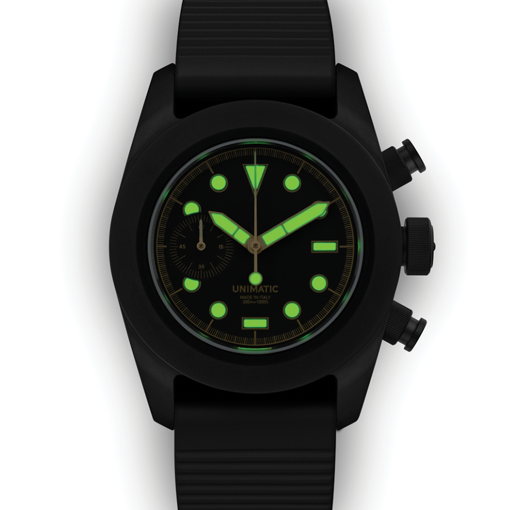 Modello Tre U3FB-ROPS Chronograph Limited Edition 40mm - Black on Rubb ...