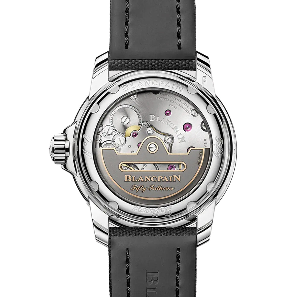 Fifty Fathoms Automatique Steel 42.3mm - Black on Sail-Canvas Strap