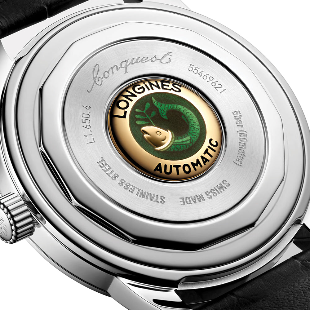Conquest Heritage 40mm - Green on Leather Strap