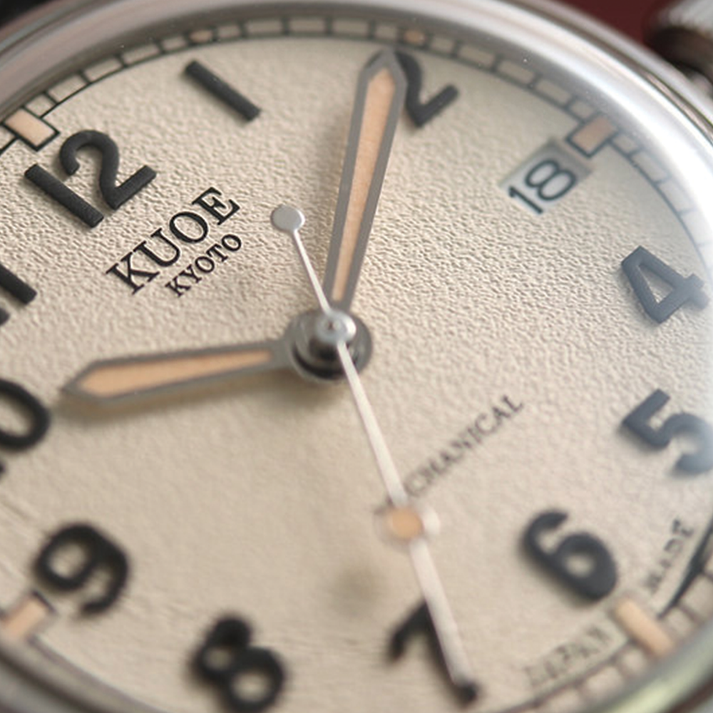 OLD SMITH 35mm - Ivory on Brown Leather Strap