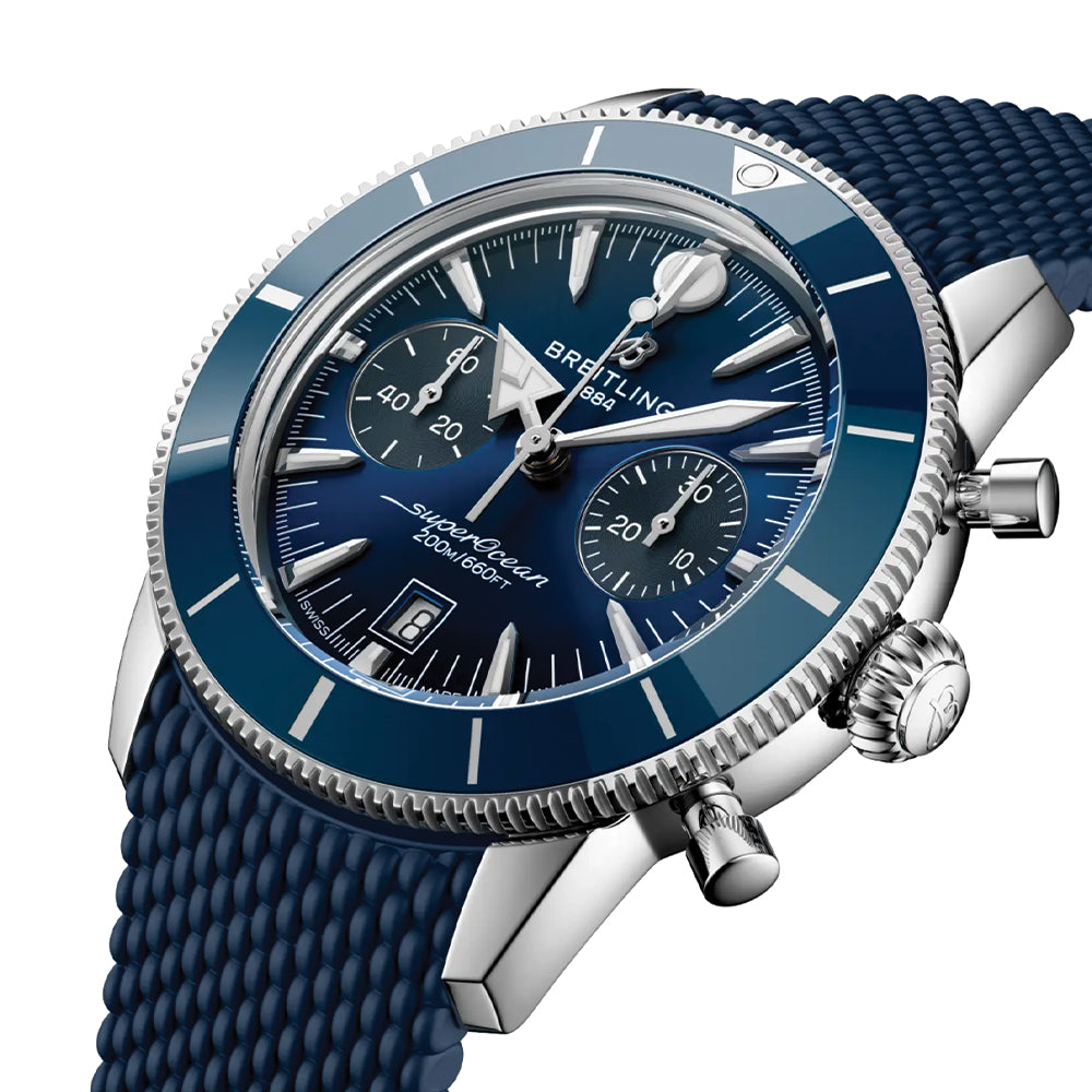 Superocean Heritage B01 Chronograph 42mm - Blue on Rubber Strap