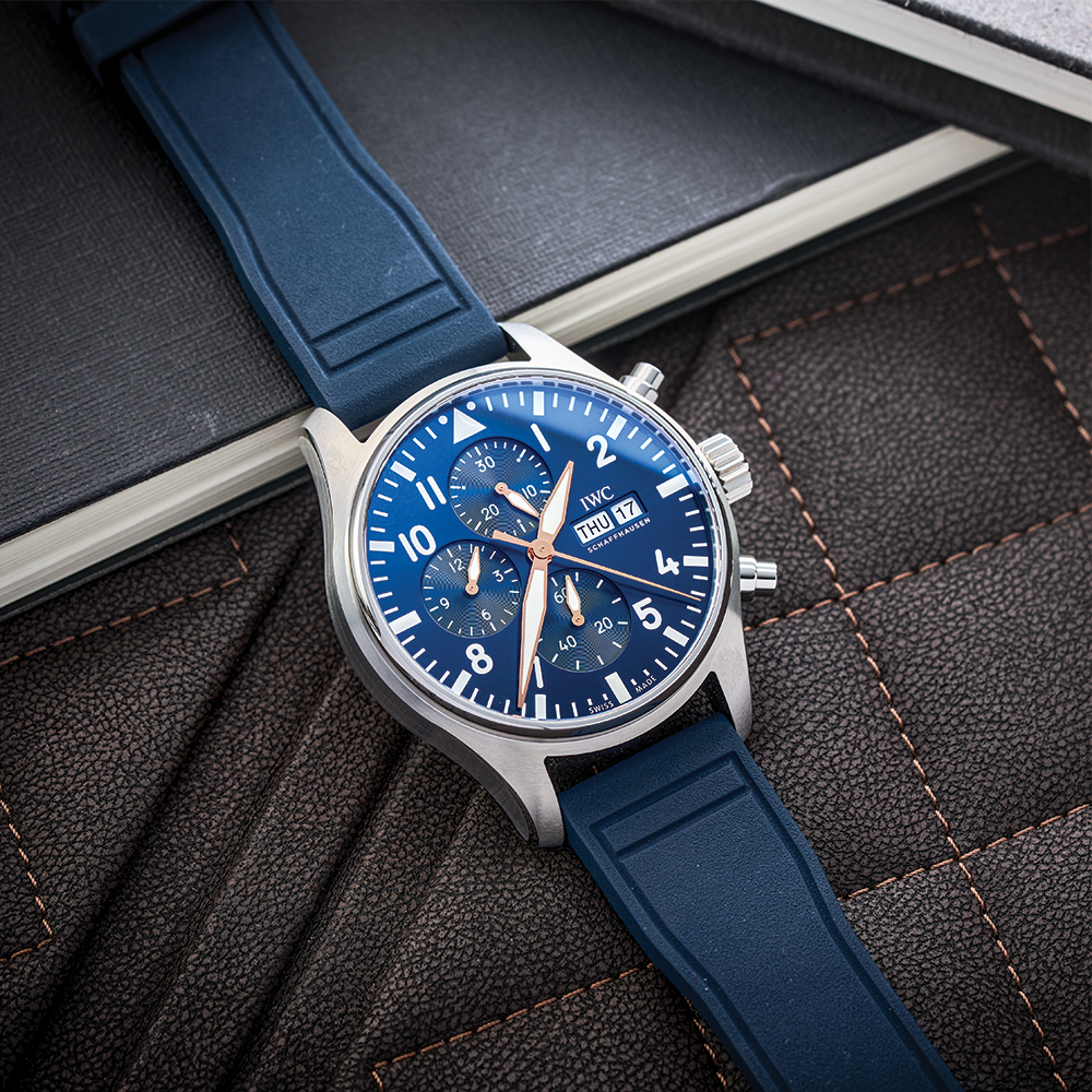 Pilot’s Watch Chronograph Le Petit Prince 43mm - Blue on Rubber Strap