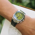 Seventies Chronograph 40mm - Matte Lacquered Green on Bracelet