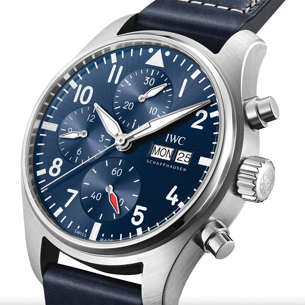 Pilot's Watch Chronograph 41mm - Blue on Leather Strap