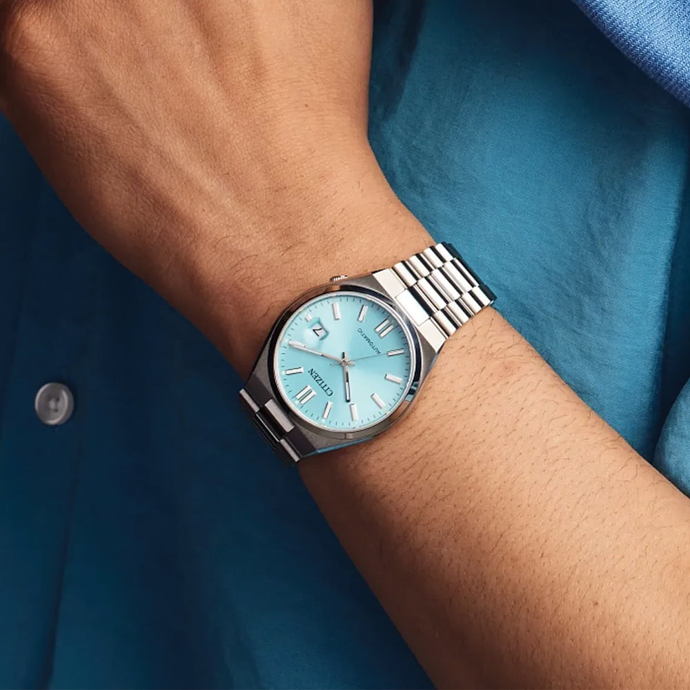Tsuyosa Automatic 40mm - Sky Blue on Bracelet