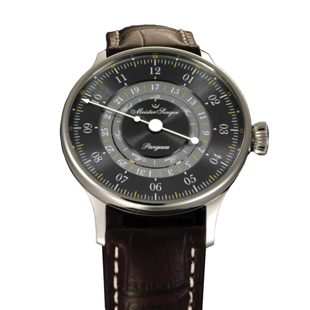 Pangaea Day Date Automatic 40mm - Grey on Brown Calf Leather