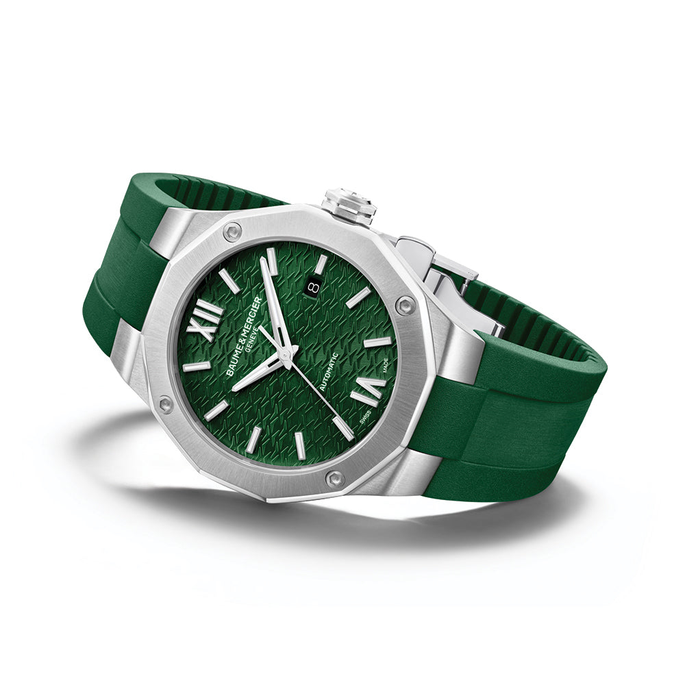 Riviera 10618 Automatic Date 42mm - Green on Rubber Strap