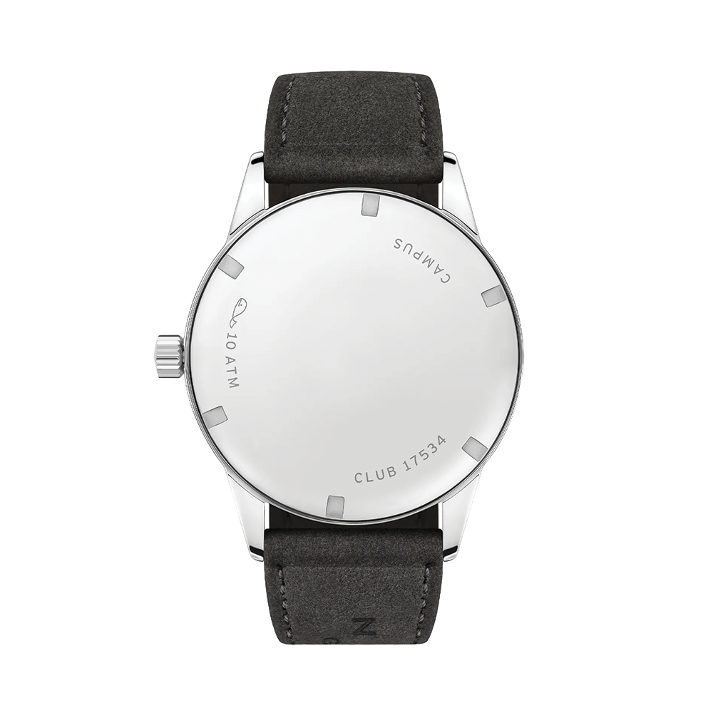 Club Campus Steel Back 38.5mm - Olive on Leather Strap