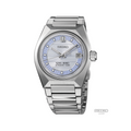 SLA091 King Seiko VANAC 41mm stainless steel watch with silver dial and bracelet and a date window at 3