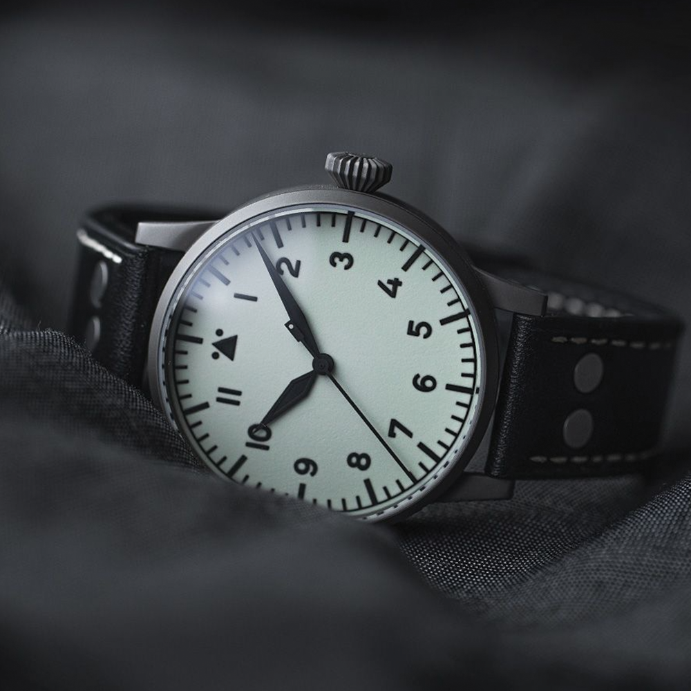 Pilot Watch Original Venedig 42mm - White on Leather Strap