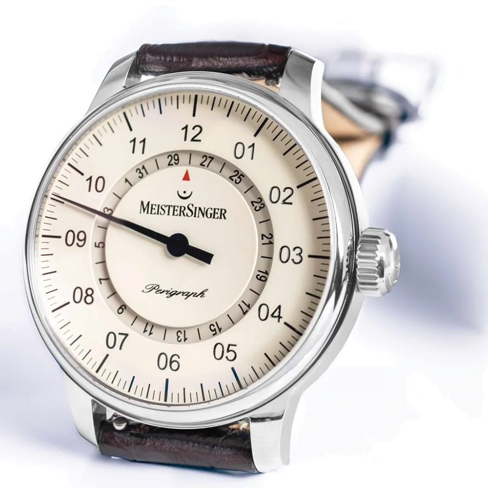 Perigraph 43mm - Ivory on Leather Strap