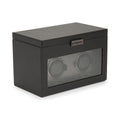 Axis Double Watch Winder With Storage - Powder Coat