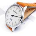 Pangaea 40mm - White on Leather Strap