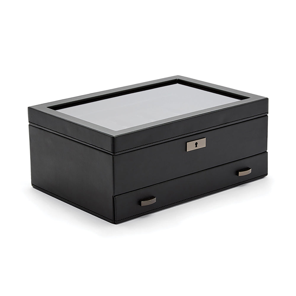 Axis 10 Piece Watch Box with Drawer - Powder Coat