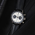American Classic Intra-Matic Auto Chrono 40mm - White on Leather Strap