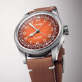 Big Crown Cervo Volante 40mm - Orange on Leather Strap