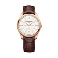 Baumatic Pink Gold 39mm - Off-White on Leather Strap