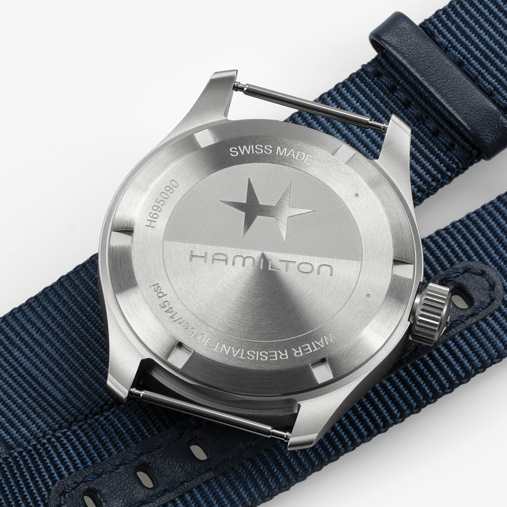 Khaki Field Power Reserve Mechanical 40mm - Blue on Fabric Strap