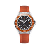 Seamaster Planet Ocean 600M 42mm - Black and Orange on Orange Rubber Strap