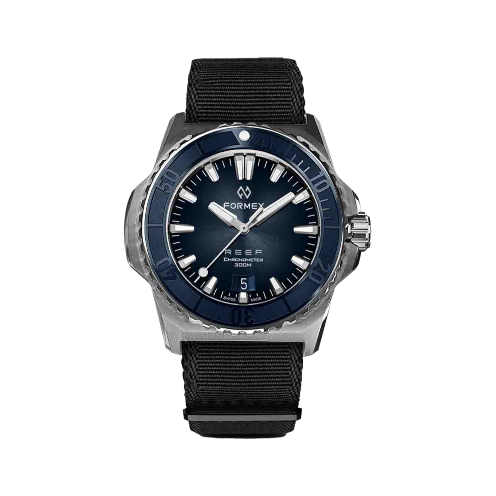 Baby REEF Automatic Chronometer COSC 300M Blue Dial, 39.5 mm