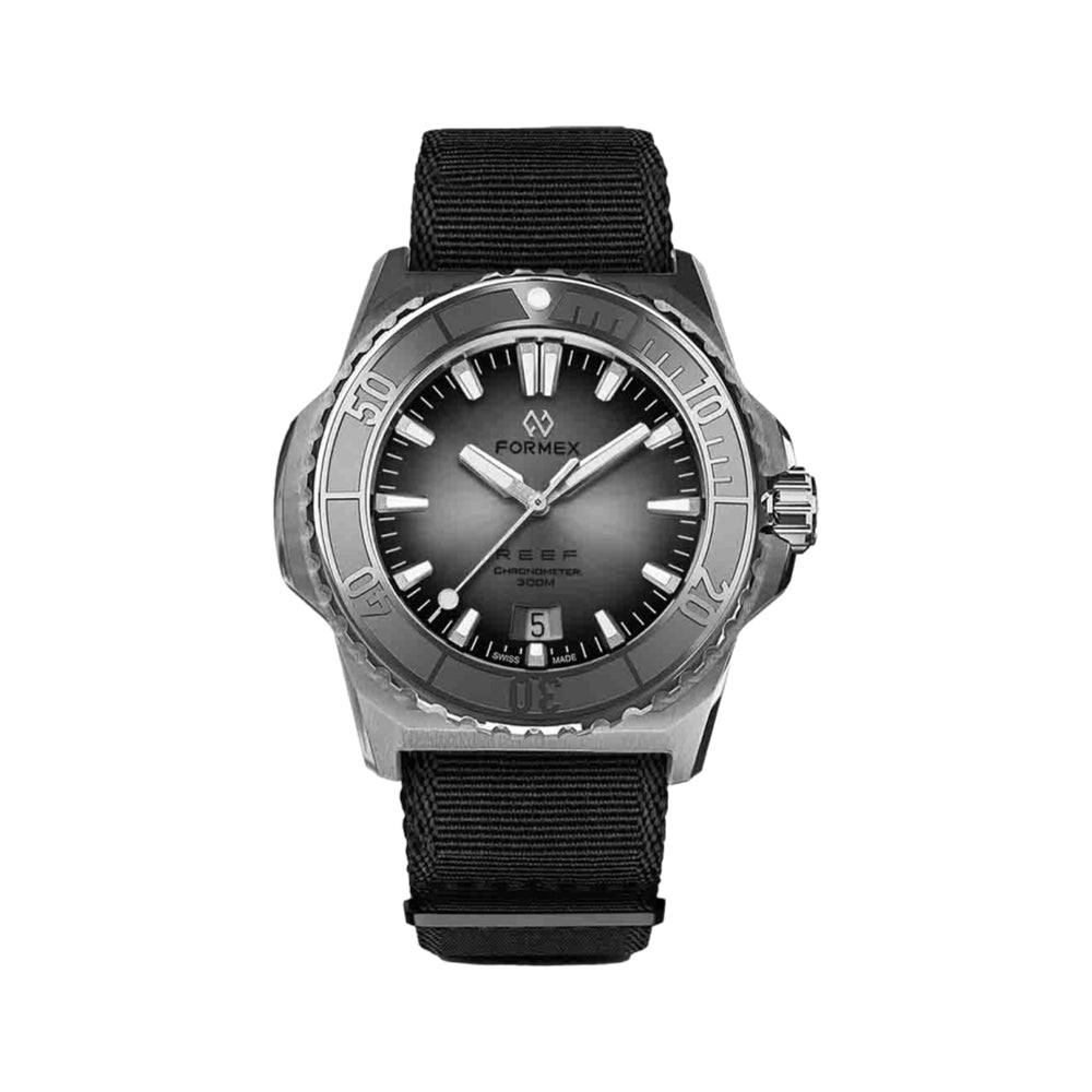 Baby REEF Automatic Chronometer COSC 300M Silver Dial, 39.5 mm