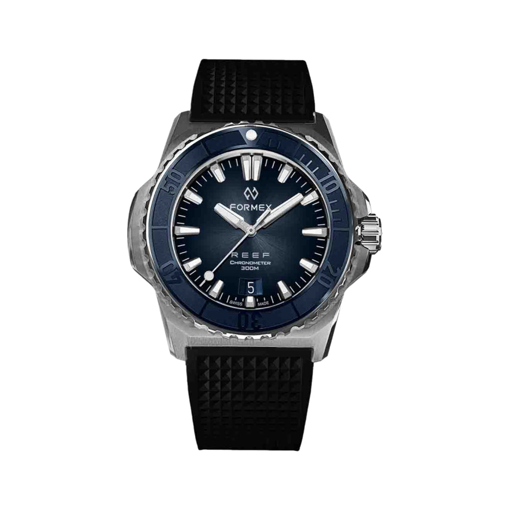 Baby REEF Automatic Chronometer COSC 300M Blue Dial, 39.5 mm