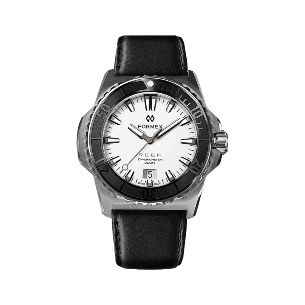 Baby REEF Automatic Chronometer COSC 300M White Dial, 39.5 mm