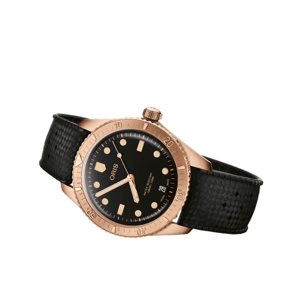 Oris Diver Sixty-Five Sepia, 38mm, Rubber strap