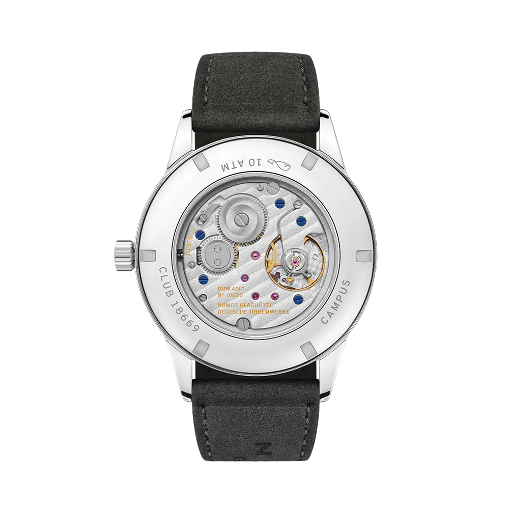 Club Campus Glass Back 38.5mm - Rose on Leather Strap