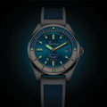 Matic S 37.8mm - Light Blue on HydroLeather Strap