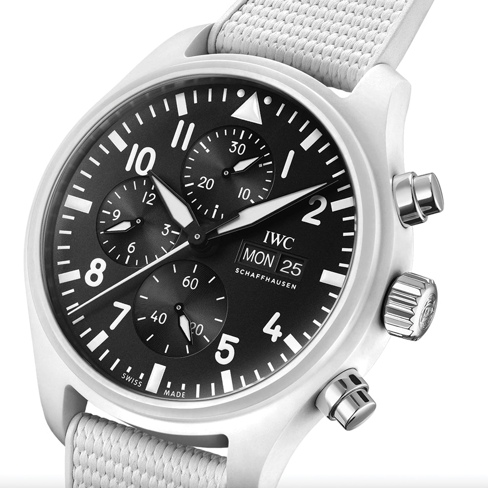 Pilot’s Watch Chronograph TOP GUN Edition “Lake Tahoe” Ceramic Case 44.5mm - Black on Rubber Strap