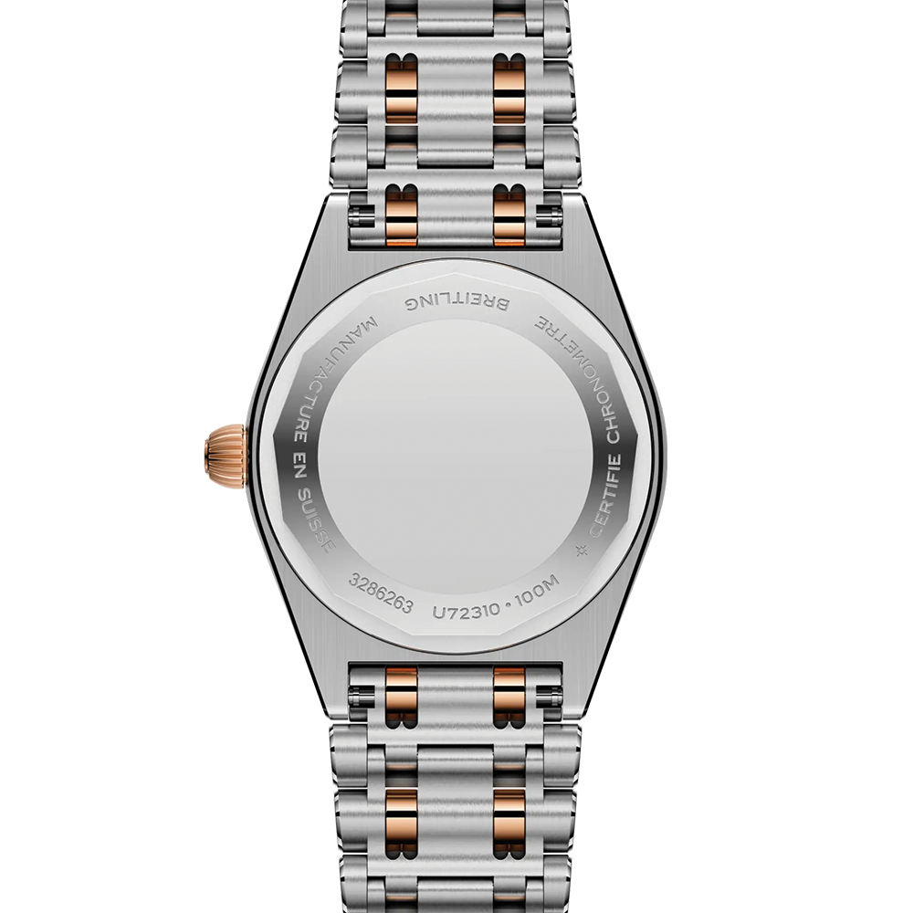 Chronomat Red Gold Two-Tone 28mm - White Mother-of-Pearl w/ Diamonds on Bracelet