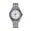 DS Super PH2000M 43mm - White on Bracelet w/ Additional Fabric Strap